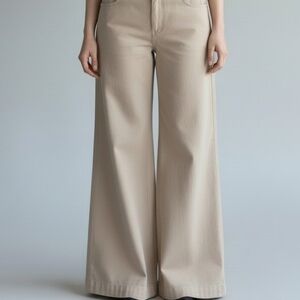 Old Navy Khaki Wide Leg Trouser Pants.